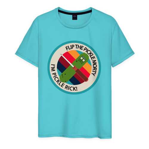 Футболка мужская ВсеМайки 1856969 бирюзовая XXXL в Тезенис