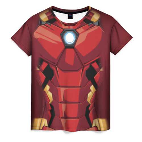 Футболка женская ВсеМайки Iron Man costume красная 4XL в Тезенис